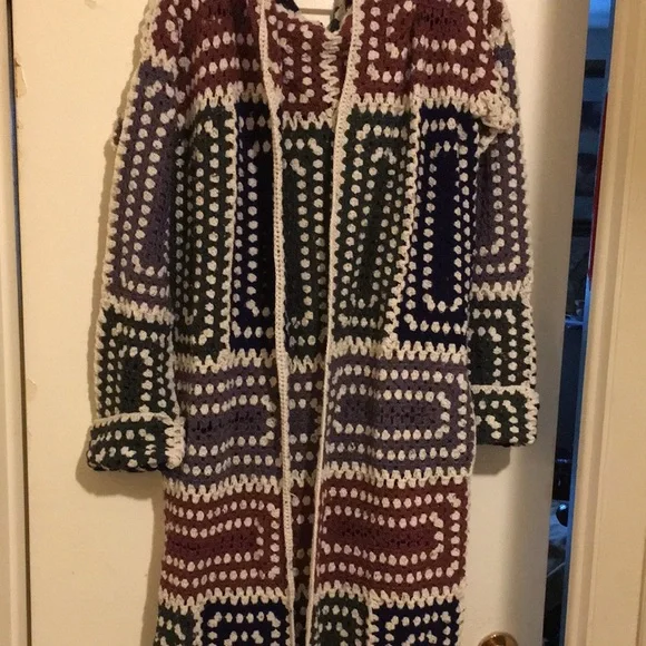 Multicolor Crochet Long Sweater - Picture 1 of 3